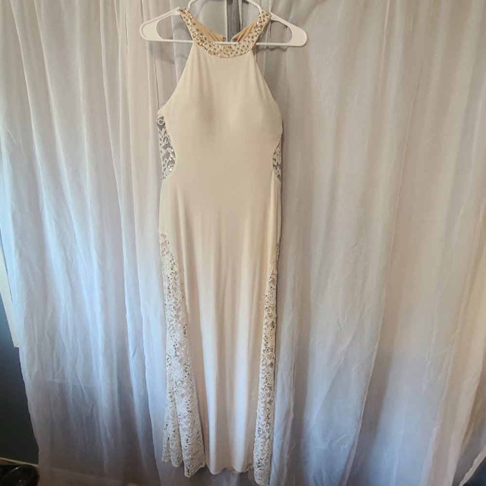Cream Goddess Evening Gown